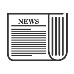 Newspaper media isolatd icon design, vector illustration graphic.