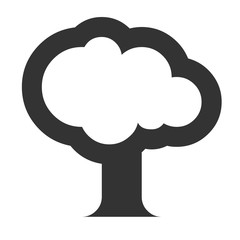 Tree icon isolated on a white background. Vector illustration.