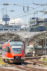 Naklejka premium Pociąg podmiejski w Niemczech