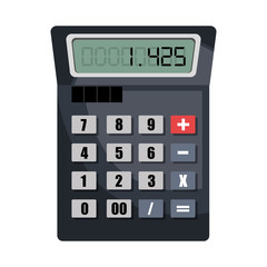 Calcualtor isolated flat icon, vector illustration graphic design.