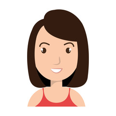 Young and beautiful woman cartoon, vector illustration graphic design.