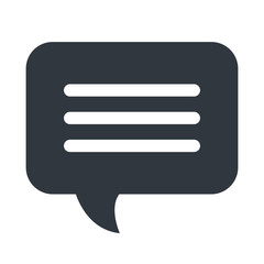 Bubble chat isolated icon in black and white colors, vector illustration.