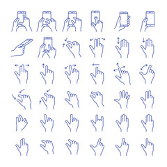 Gesture icon set