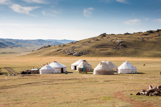 Yurta- traditional dwelling of xinjiang people