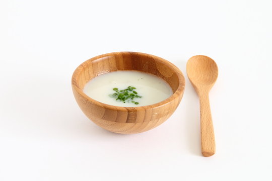 French Traditional Cold Potato Soup "Vichyssoise" 