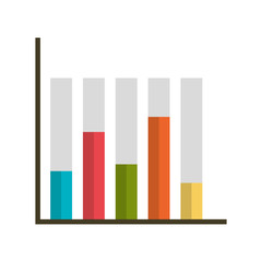 Statistic colorful bars graphic, isolated flat icon design.