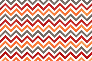 Watercolor orange, dark red and grey stripes background, chevron.