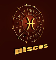 Astrology symbol pisces