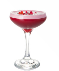 Red margaritas cocktail isolated on white