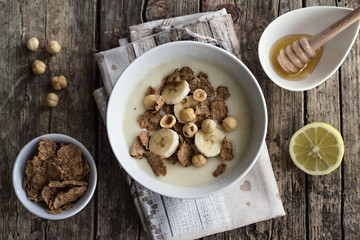 Cream budwig. Breakfast.
