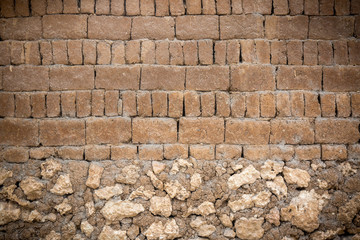 ancient dirt brick wall background grunge style