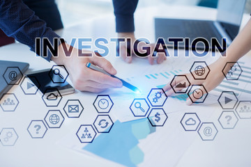 Peoples working in office. Investigation concept. 