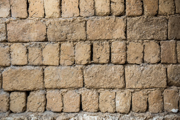 ancient dirt brick wall background grunge style