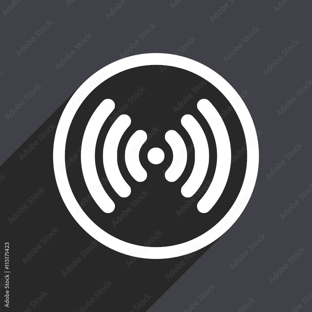 Poster Flat design gray modern web wifi vector icon