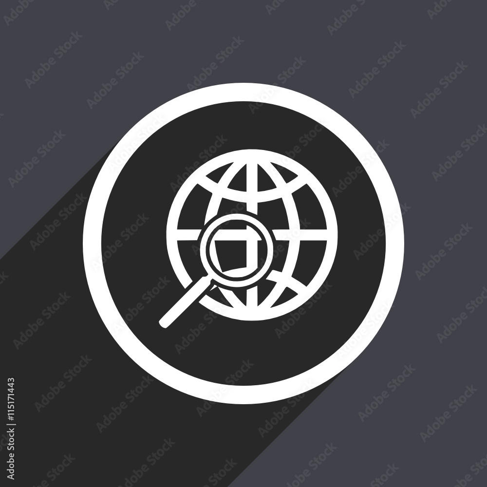 Aufkleber Flat design web search vector icon
