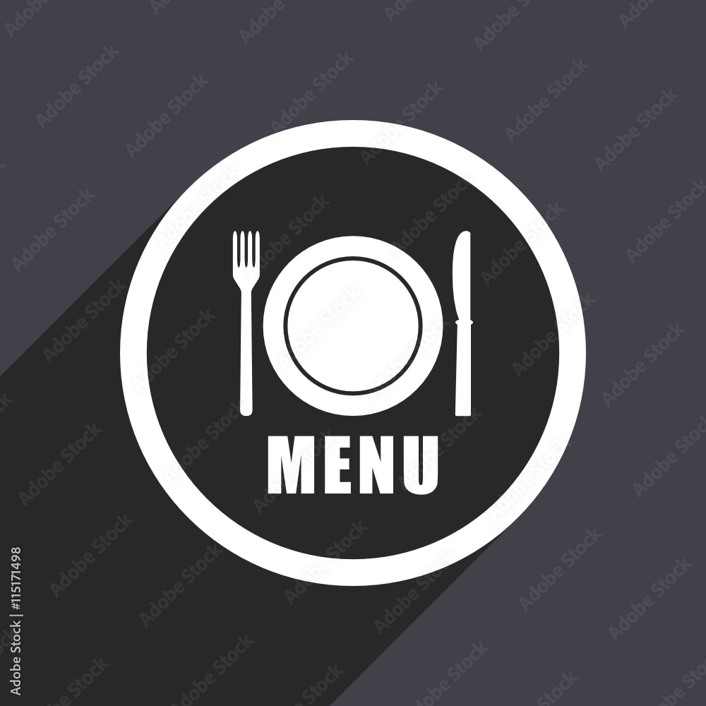 Poster Flat design web menu vector icon