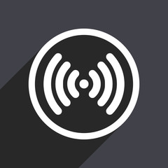 Flat design gray modern web wifi vector icon