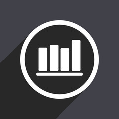 Flat design web graph vector icon