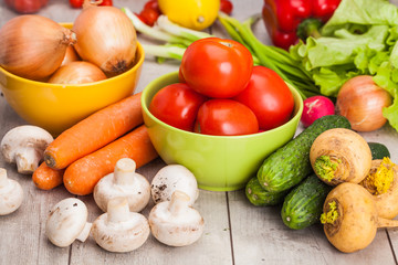 Fresh Vegetables, Shot in a studio.