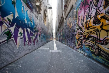 Fotobehang Graffiti graffitistad in Melbourne
