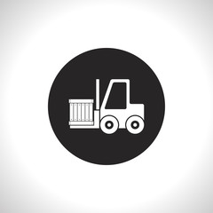 loading forklift vector icon