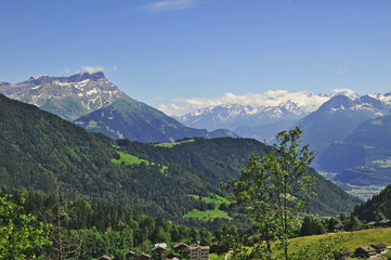 Le Alpi svizzere a Leysin - Svizzera