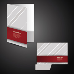     Corporate folder with die cut design 