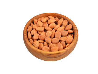 Dried apricot kernel in dish