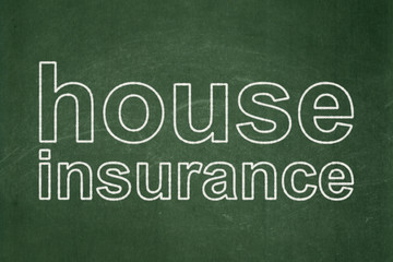 Obraz premium Insurance concept: House Insurance on chalkboard background