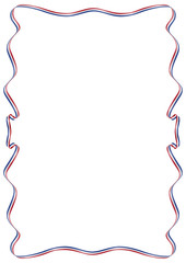 Frame of ribbon with the colors of the Netherlands flag