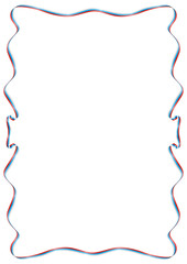 Frame of ribbon with the colors of the Russia flag