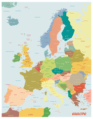 Original map of Europe.