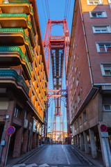 The Bizkaia suspension transporter bridge in Portugalete, Spain