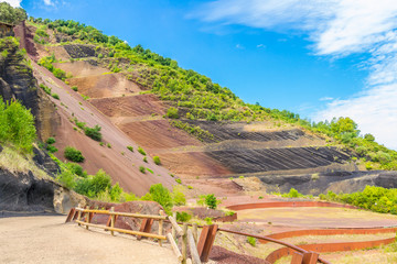 The volcanic cone exposed due to mining operations - Garrotxa, Catalonia (Volcano Croscat).