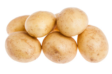 potato isolated on white background close up