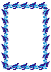 Vertical frame with silhouettes of flying bats. Original background for greeting cards, invitations, prints.Vector clip art.