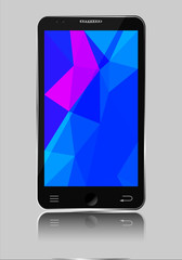 Mobile phone with polygonal background