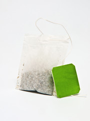 Grüner Teebeutel