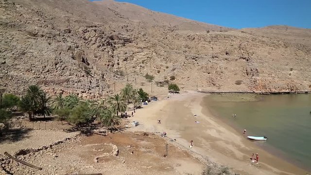 Sultanate of Oman, Musandam, Gulf of Oman, ancient Village of Haffa. Oman - arab country in southeastern coast of the Arabian Peninsula. Musandam - governorate of Oman, located on Musandam peninsula