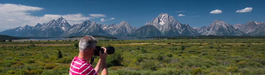 Photographer in Grand Teton National Park, Wyoming