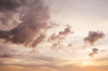 Dramatic sky with cloud storm