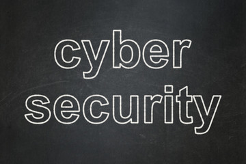Fototapeta na wymiar Privacy concept: Cyber Security on chalkboard background