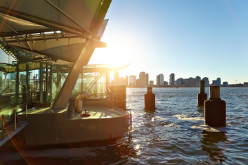 View of the Hudson River from the pier
