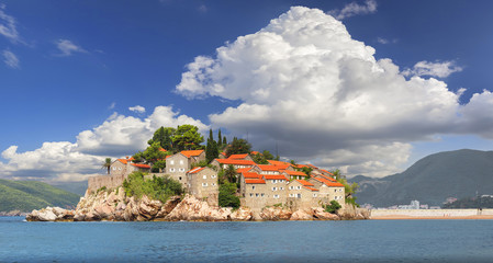 The island of Sveti Stefan. Montenegro.