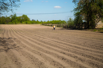 Scenery in the area around Bramki, a village in the administrative district of Gmina Błonie,...