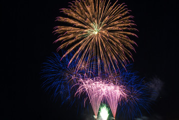 Fireworks display lights up the night sky