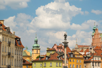 Obraz premium Castle Square in the Old Town of Warsaw, Poland 