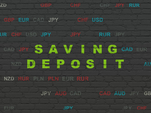 Banking concept: Saving Deposit on wall background