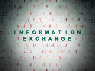 Information concept: Information Exchange on Digital Data Paper background