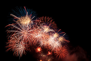 Fireworks light up the night sky